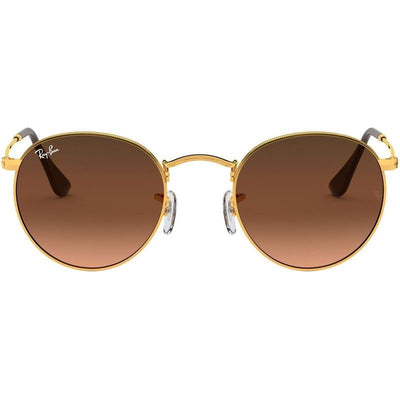 Round Metal RB3447, Light Bronze/Pink Brown Gradient Glass Lenses 50 Eye Size