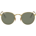 Round Metal RB3447, Gold/Green Polarised Glass Lenses 50 Eye Size