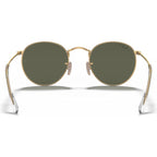 Round Metal RB3447, Matte Gold/Green Polarised Glass Lenses 50 Eye Size