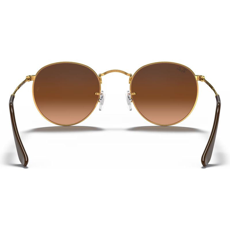 Round Metal RB3447, Light Bronze/Pink Brown Gradient Glass Lenses 50 Eye Size