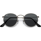Round Metal RB3447, Antique Gunmetal/Dark Grey Glass Lenses 53 Eye Size