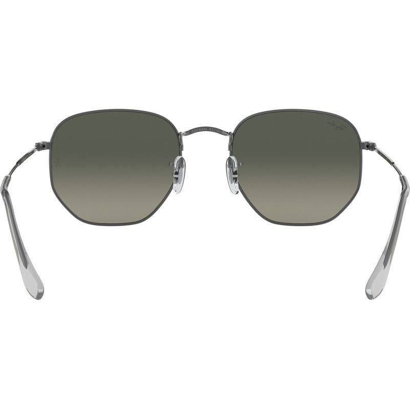 Hexagonal Flat RB3548N, Gunmetal/Dark Grey Glass Gradient Lenses 54 Eye Size