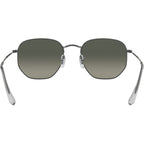 Hexagonal Flat RB3548N, Gunmetal/Dark Grey Glass Gradient Lenses 54 Eye Size