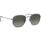 Hexagonal Flat RB3548N, Gunmetal/Dark Grey Glass Gradient Lenses 54 Eye Size