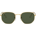 Hexagonal Legend RB3548, Legend Gold/Green Glass Lenses 54 Eye Size