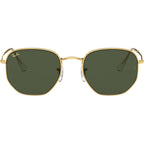 Hexagonal Legend RB3548, Legend Gold/Green Glass Lenses 54 Eye Size