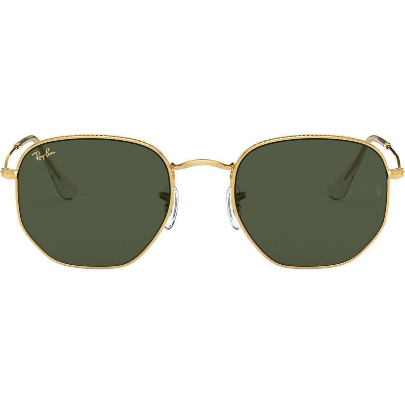 Hexagonal Legend RB3548, Legend Gold/Green Glass Lenses 54 Eye Size