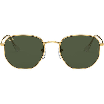 Hexagonal Legend RB3548, Legend Gold/Green Glass Lenses 54 Eye Size