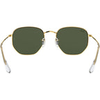 Hexagonal Legend RB3548, Legend Gold/Green Glass Lenses 54 Eye Size