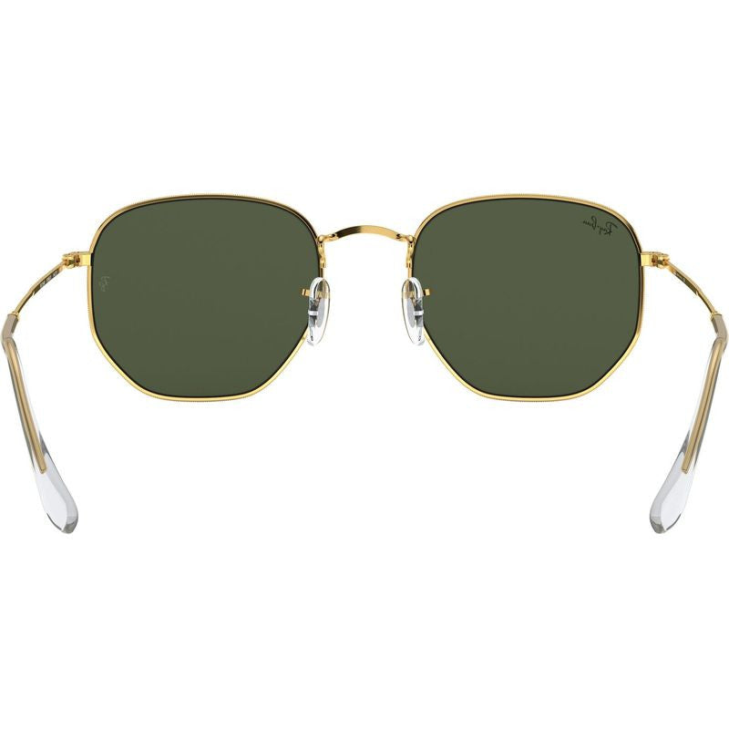 Hexagonal Legend RB3548, Legend Gold/Green Glass Lenses 54 Eye Size