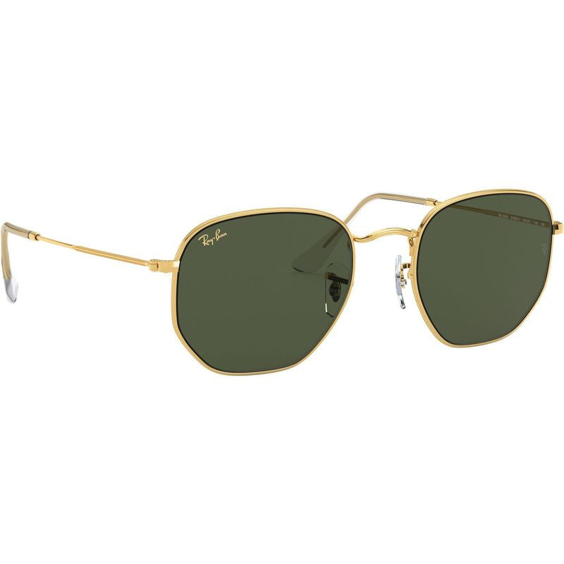 Hexagonal Legend RB3548, Legend Gold/Green Glass Lenses 54 Eye Size