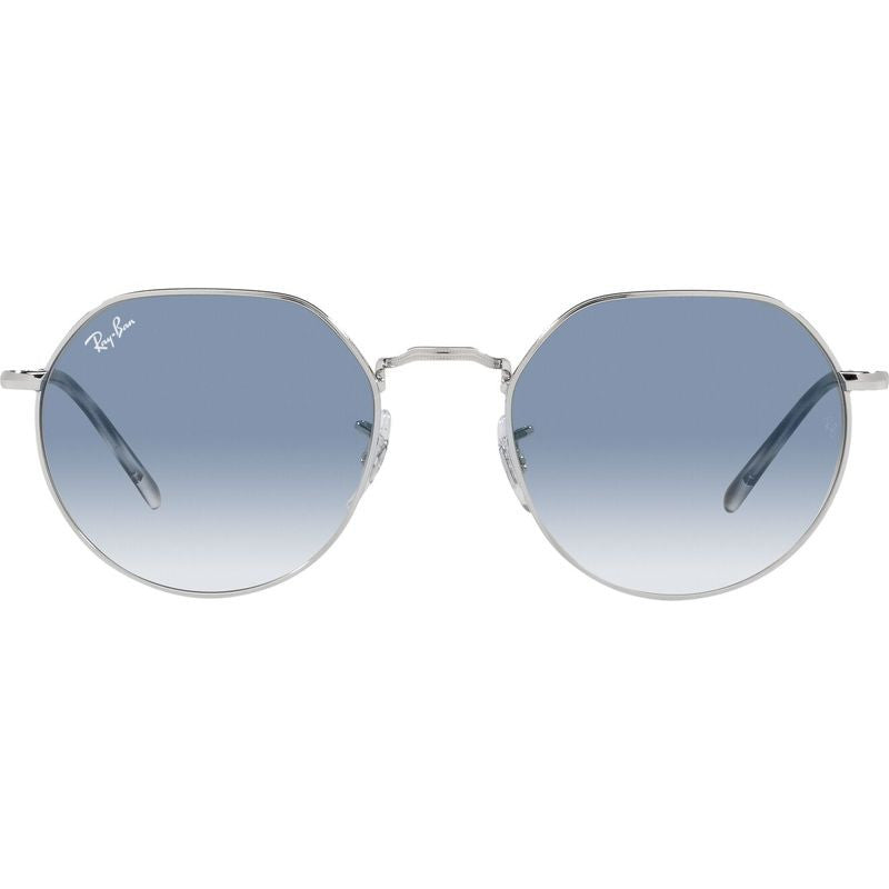 Jack RB3565, Silver/Blue Clear Gradient Glass Lenses 53 Eye Size