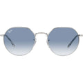 Jack RB3565, Silver/Blue Clear Gradient Glass Lenses 53 Eye Size