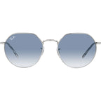 Jack RB3565, Silver/Blue Clear Gradient Glass Lenses 53 Eye Size
