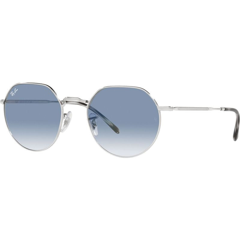 Jack RB3565, Silver/Blue Clear Gradient Glass Lenses 53 Eye Size