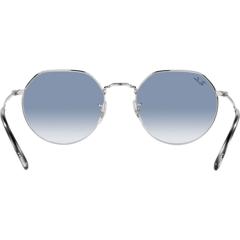 Jack RB3565, Silver/Blue Clear Gradient Glass Lenses 53 Eye Size