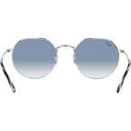 Jack RB3565, Silver/Blue Clear Gradient Glass Lenses 53 Eye Size