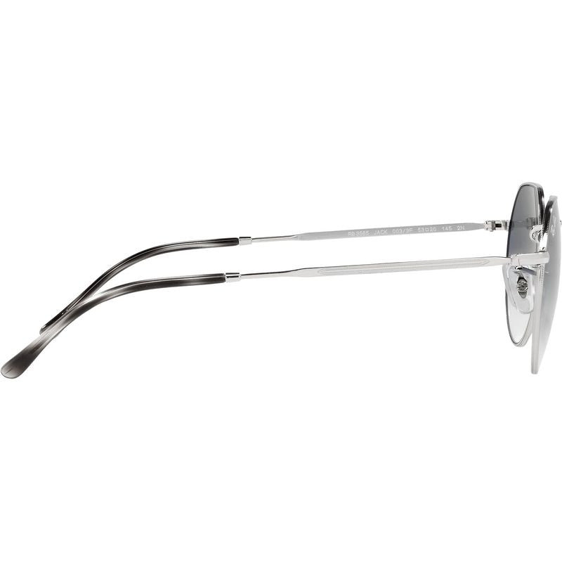 Jack RB3565, Silver/Blue Clear Gradient Glass Lenses 53 Eye Size