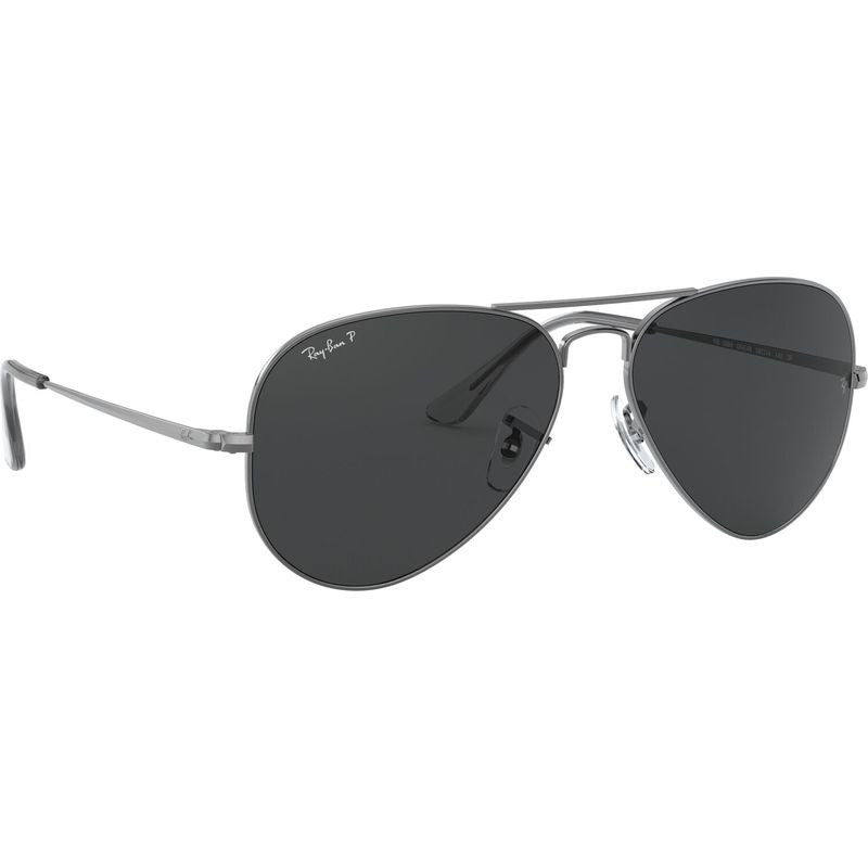 Aviator Metal II RB3689, Gunmetal/Black Polarised Glass Lenses 58 Eye Size