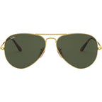 Aviator Metal II RB3689, Gold/Green Glass Lenses 58 Eye Size