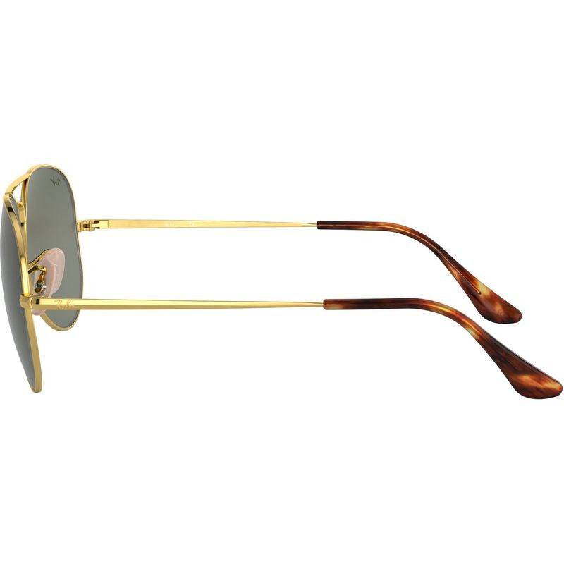 Aviator Metal II RB3689, Gold/Green Glass Lenses 58 Eye Size