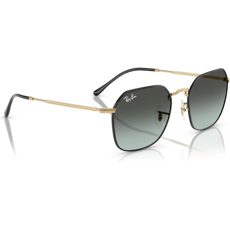 Jim RB3694, Black on Arista/Vintage Blue Black Gradient Glass Lenses 55 Eye Size