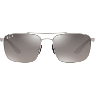 RB3715M, Gunmetal/Silver Mirror Polarised Lenses