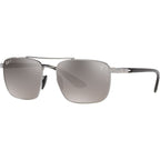 RB3715M, Gunmetal/Silver Mirror Polarised Lenses