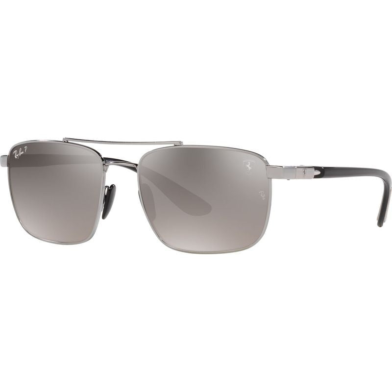 RB3715M, Gunmetal/Silver Mirror Polarised Lenses