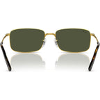 RB3717, Legend Gold/Green Glass Lenses 57 Eye Size