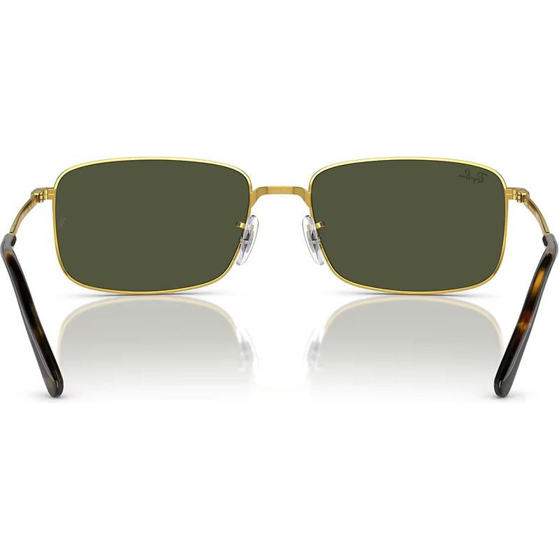 RB3717, Legend Gold/Green Glass Lenses 57 Eye Size