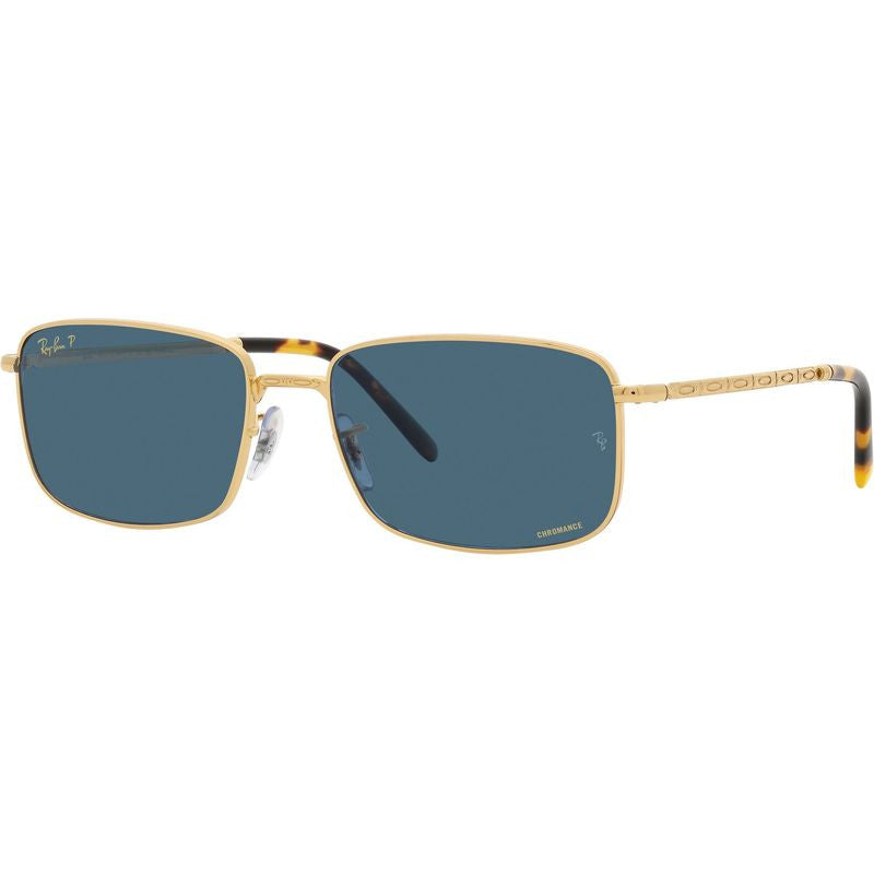 RB3717, Legend Gold/Blue Polarised Glass Lenses 57 Eye Size