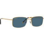 RB3717, Legend Gold/Blue Polarised Glass Lenses 57 Eye Size