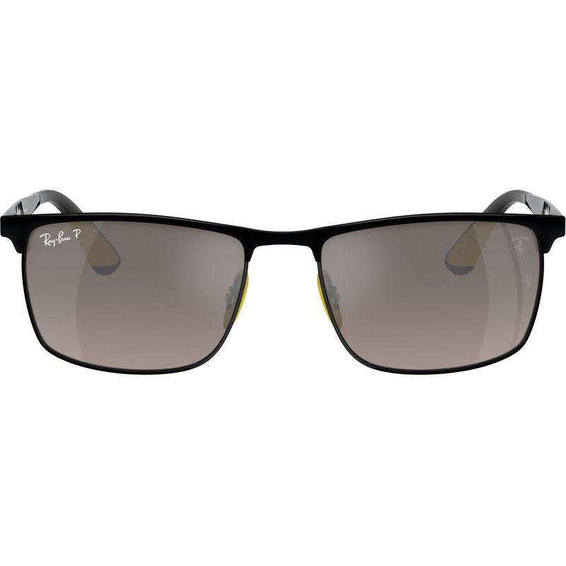 RB3726M, Black on Black/Grey Mirror Polarised Lenses