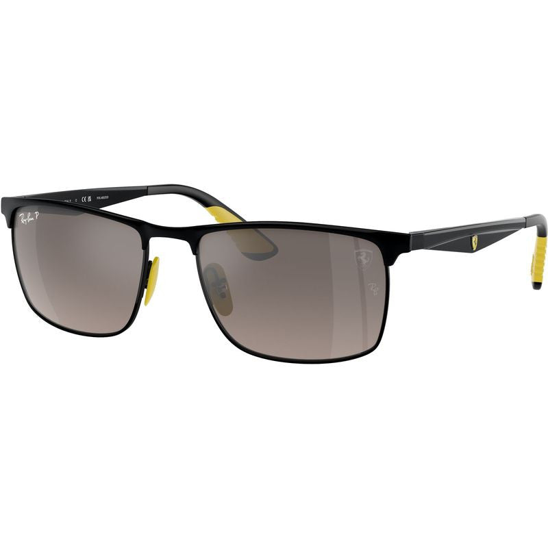 RB3726M, Black on Black/Grey Mirror Polarised Lenses