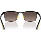 RB3726M, Black on Black/Grey Mirror Polarised Lenses