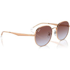 RB3727D, Rose Gold/Light Blue Violet Gradient Lenses