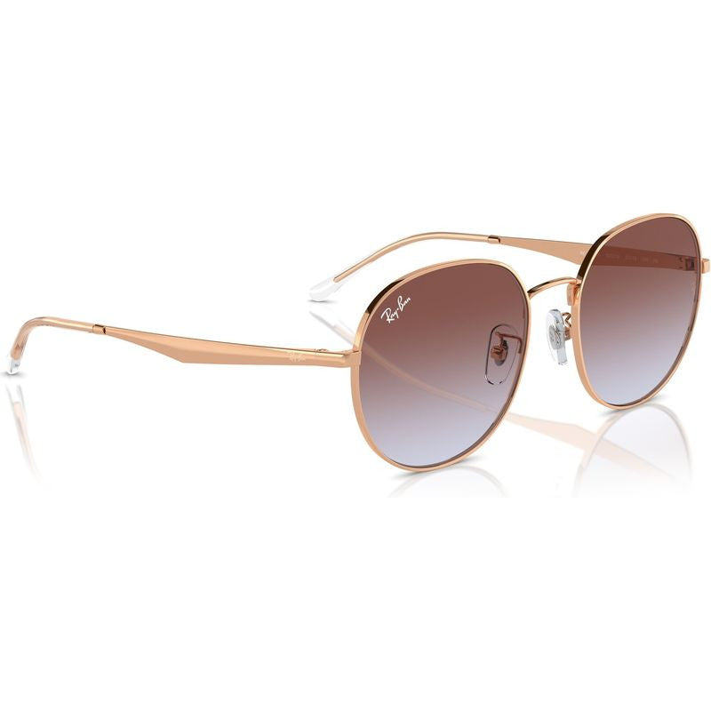 RB3727D, Rose Gold/Light Blue Violet Gradient Lenses