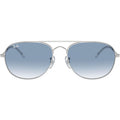 Bain Bridge RB3735, Silver/Blue Clear Gradient Glass Lenses 57 Eye Size