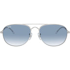 Bain Bridge RB3735, Silver/Blue Clear Gradient Glass Lenses 57 Eye Size