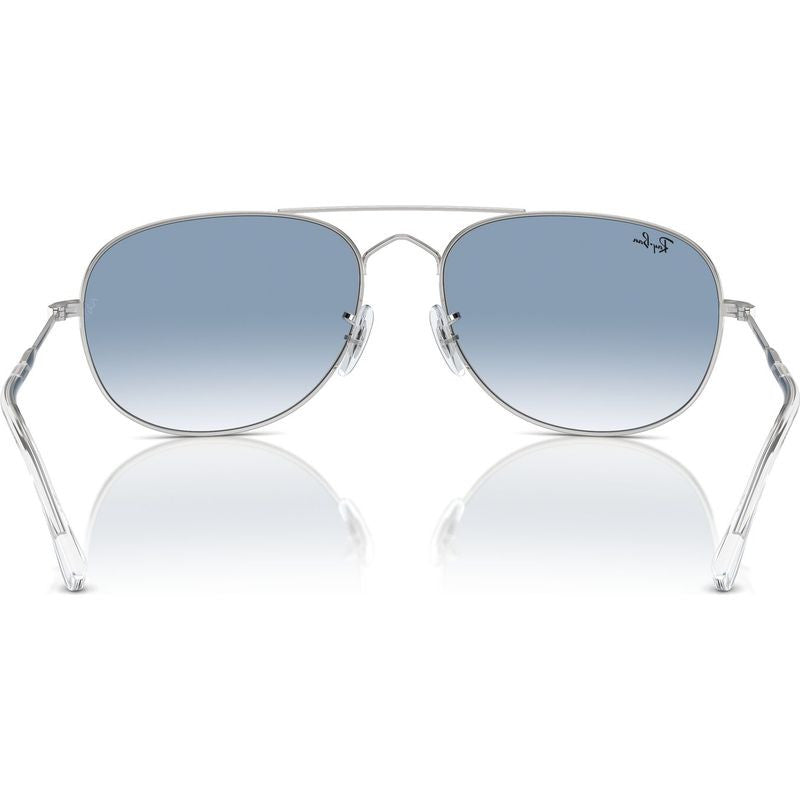 Bain Bridge RB3735, Silver/Blue Clear Gradient Glass Lenses 57 Eye Size