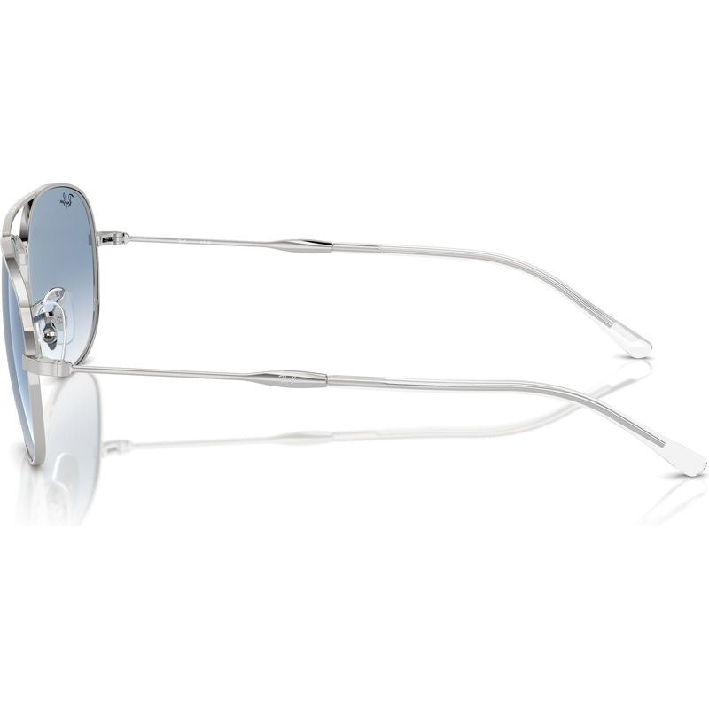 Bain Bridge RB3735, Silver/Blue Clear Gradient Glass Lenses 57 Eye Size