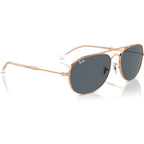 Bain Bridge RB3735, Rose Gold/Blue Glass Lenses 57 Eye Size