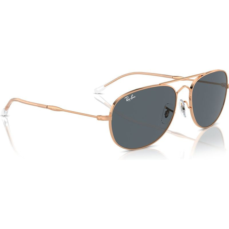 Bain Bridge RB3735, Rose Gold/Blue Glass Lenses 57 Eye Size