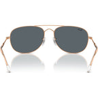 Bain Bridge RB3735, Rose Gold/Blue Glass Lenses 57 Eye Size