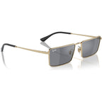 Emy RB3741, Light Gold/Dark Grey Silver Flash Mirror Lenses 59 Eye Size