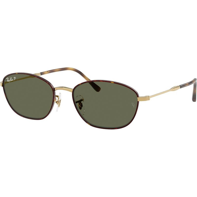 RB3749, Havana on Gold/Green Glass Polarised Lenses 55 Eye Size