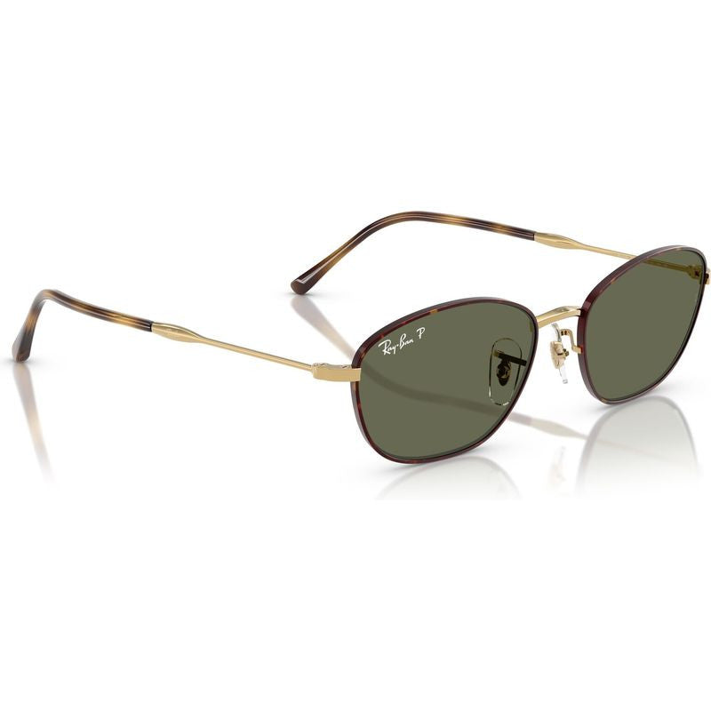 RB3749, Havana on Gold/Green Glass Polarised Lenses 55 Eye Size
