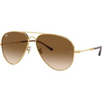 Old Aviator RB3825, Arista Gold/Brown Clear Gradient Glass Lenses 62 Eye Size