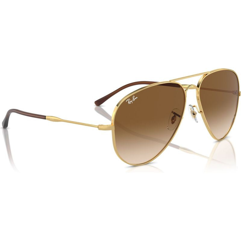 Old Aviator RB3825, Arista Gold/Brown Clear Gradient Glass Lenses 62 Eye Size